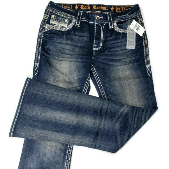 New, MSRP $169, Rock Revival Jeans, Glade Easy Boo - Picture 4 of 4